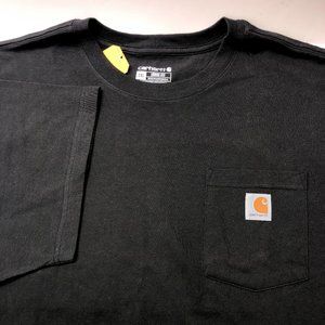 NWT Carhartt Men's Black 2XL Loose Fit Short Sleeve Pocket T-Shirt